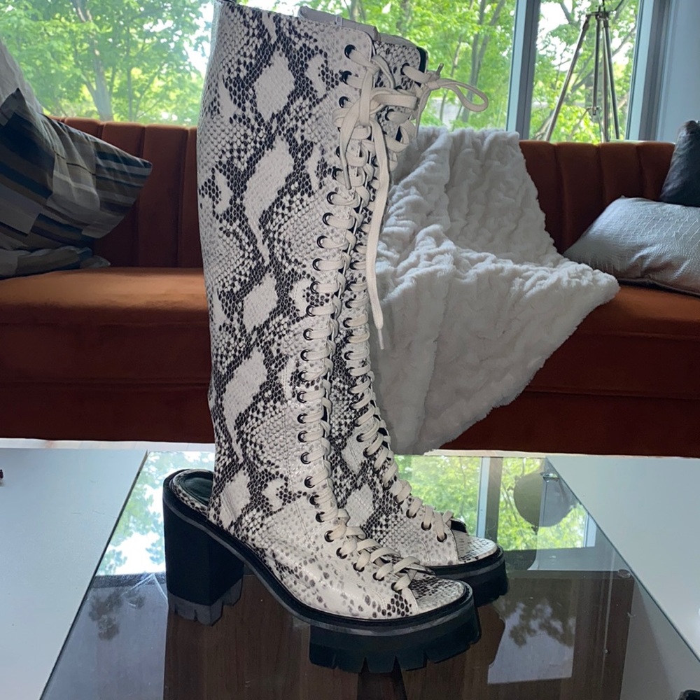 Snake Print Boots